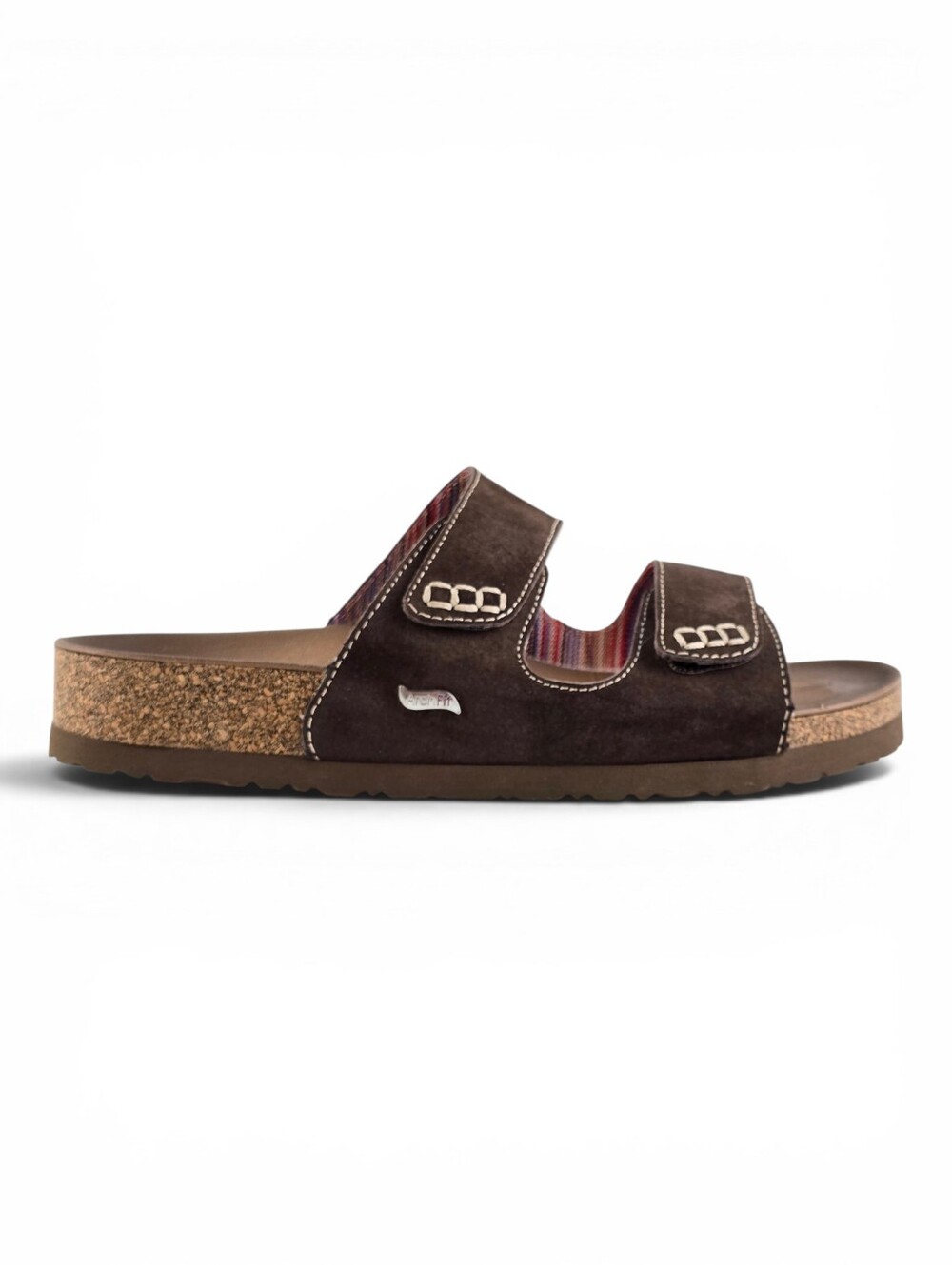 Skechers Arch Fit Women's Chocolate Brown Leather Slide Sandals 6